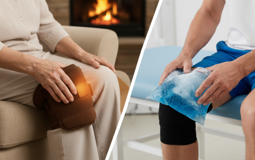 Hot and coly therapy for knee pain